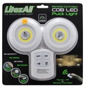 Remote controlled COB LED puck lights (2 pack)