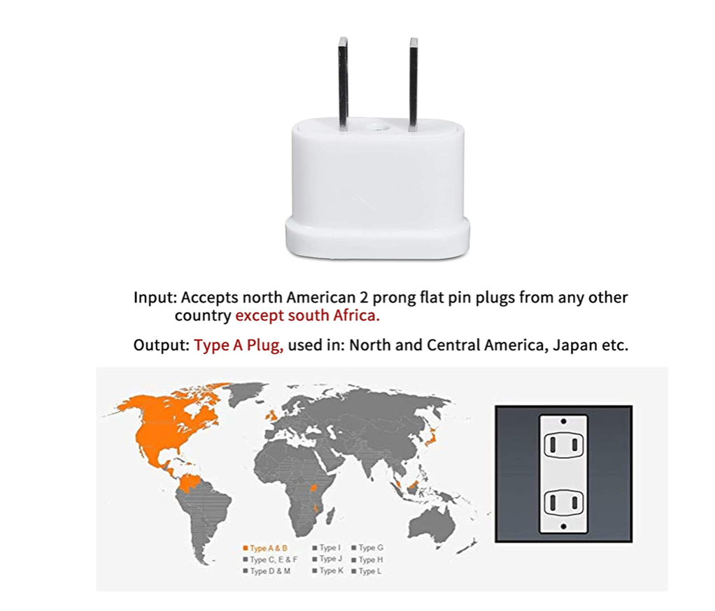 Small US plug