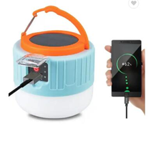 Portable solar lamp cilindro LED, carga celular, SOLAR EMERGENCY LIGHT