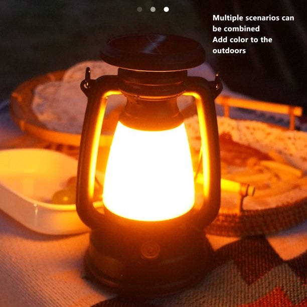 Quinque solar Retro LED, Recargable (RK)