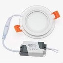 Spot light 6w facia redonda 6000k. Acrilico alrededor. Facia