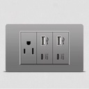ViVeLUXUR Socket 1/3 Gris Receptaculo peq