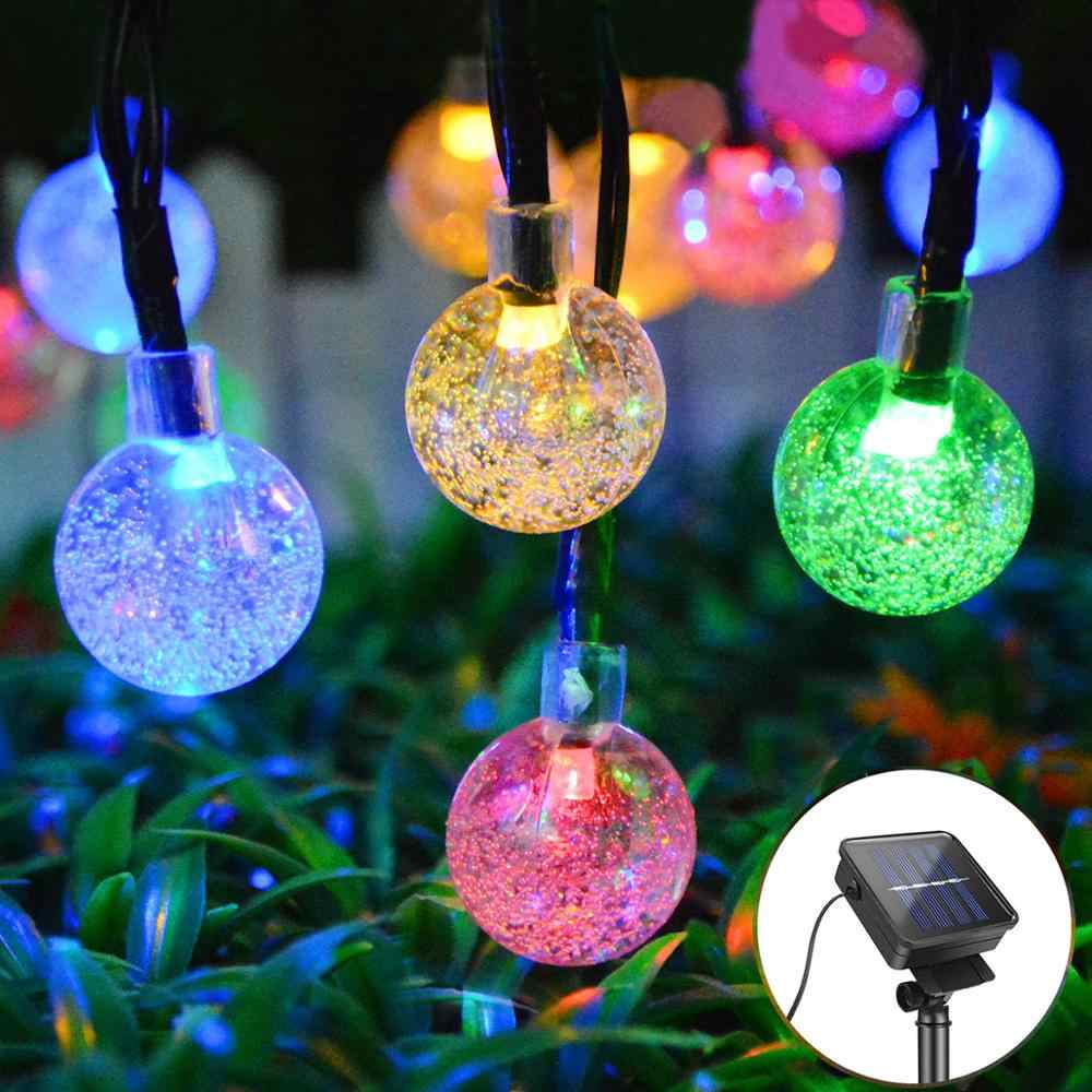 Luz solar navidad bolas RGB 8 modos