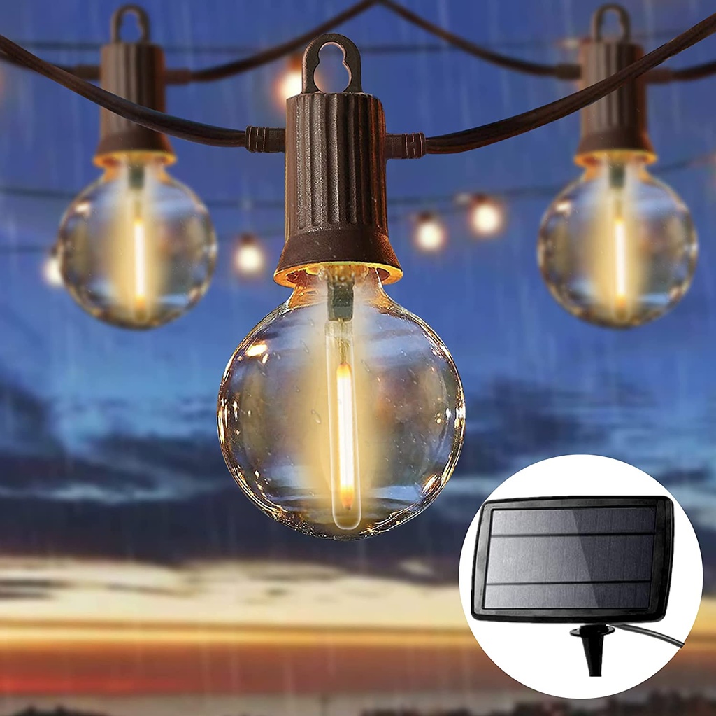 CX Solar G40, 10 bulb, strip IP44 Blanco guinalda solar