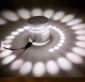 Wall lamp with spiral white light