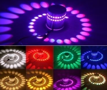Wall lamp with spiral white light