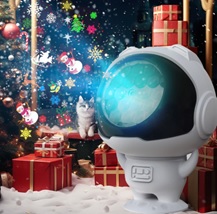 Holograma navidad interior astronauta