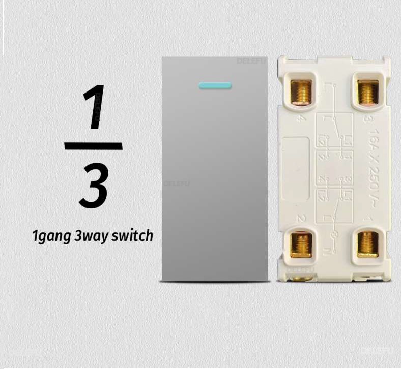 [9919] ViVeLUXUR Switch 4 way 220v 1/3 Gris