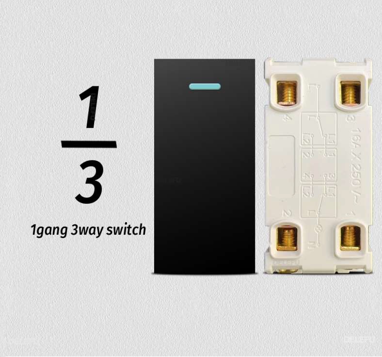 [9921] ViVeLUXUR Switch 4 way 220v 1/3 Negro