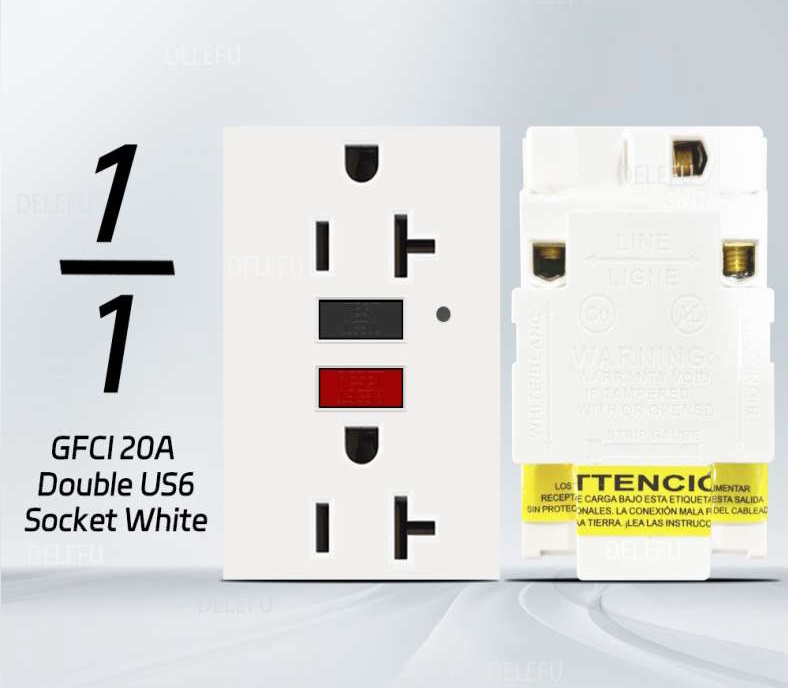 ViVeLUXUR Receptaculo GFCI 20A 1/1 Blanco *