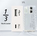 ViVeLUXUR Socket USB Tipo C 1/3 Blanco peq