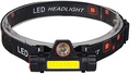 Head lamp recargable mini doble luz, imán lateral y cinta ajustable