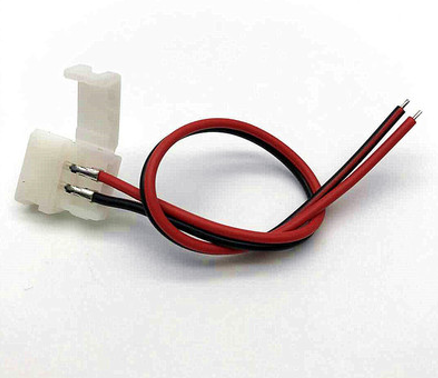 [T33608] Single color connector 8MM, Cinta conector, unir encender cintas de 8mm, blanca +