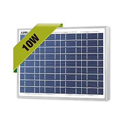PLACA SOLAR 10W PARA CARGAR ABANICO 8", y otros. Conector simple 5mm