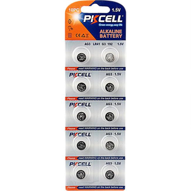 Batería tipo botón AG3 paqt 10 pikcell button cell alcalina
