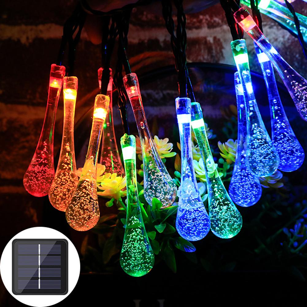 Luz solar navidad, gotas RGB