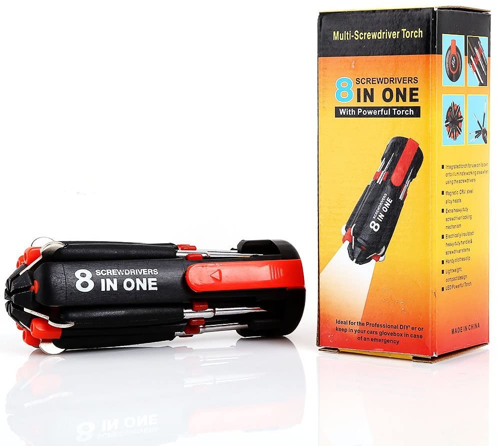 Multi Destornillador flash light rojo
