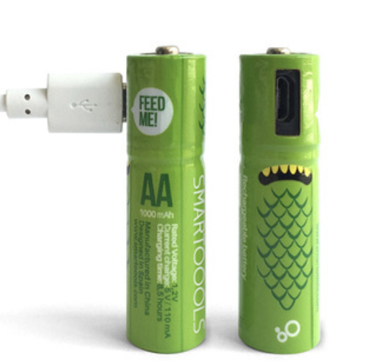 AA (2) BATERIA RECARGABLE CON CABLE MICRO USB, PERFECTO PARA CONTROLES