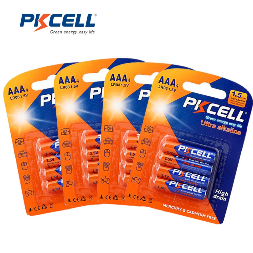 AAA Batería Pkcell pqt. 4 Ultra alcalina, BEST QUALITY
