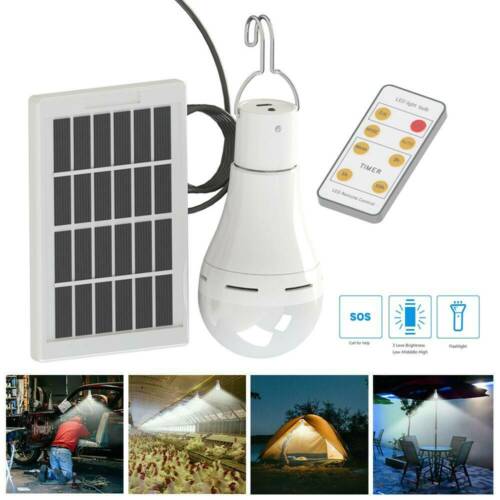 Bombilla solar placa externa control remoto 9w bulb, perfecta para apagones