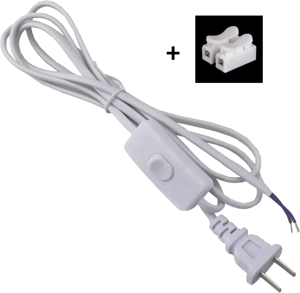 CABLE CON SWITCH PARA LAMPARA LED U OTRO 110V 6 PIES + CONECTOR