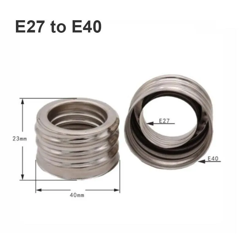 CONECTOR E27 A E40, de rosca regular bombilla a E40