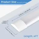 LAMPARA SLIM LED OVALADA 4 pies t8 36W 110V
