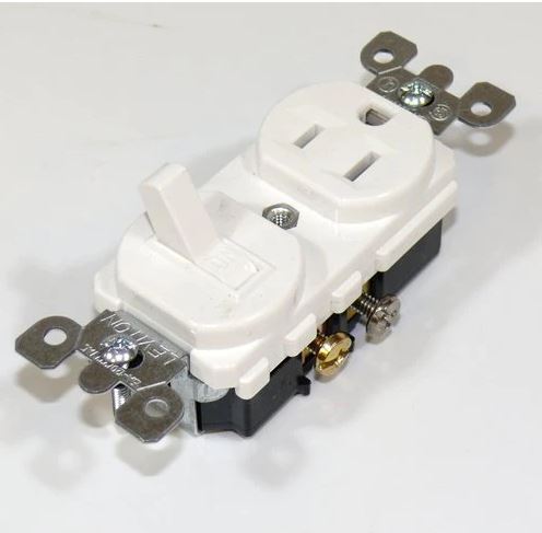 Receptáculo + switch eléctrico combinación crema120v