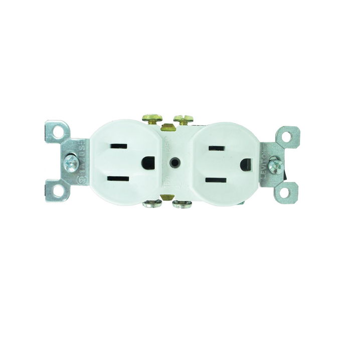 Receptáculo eléctrico doble crema120v