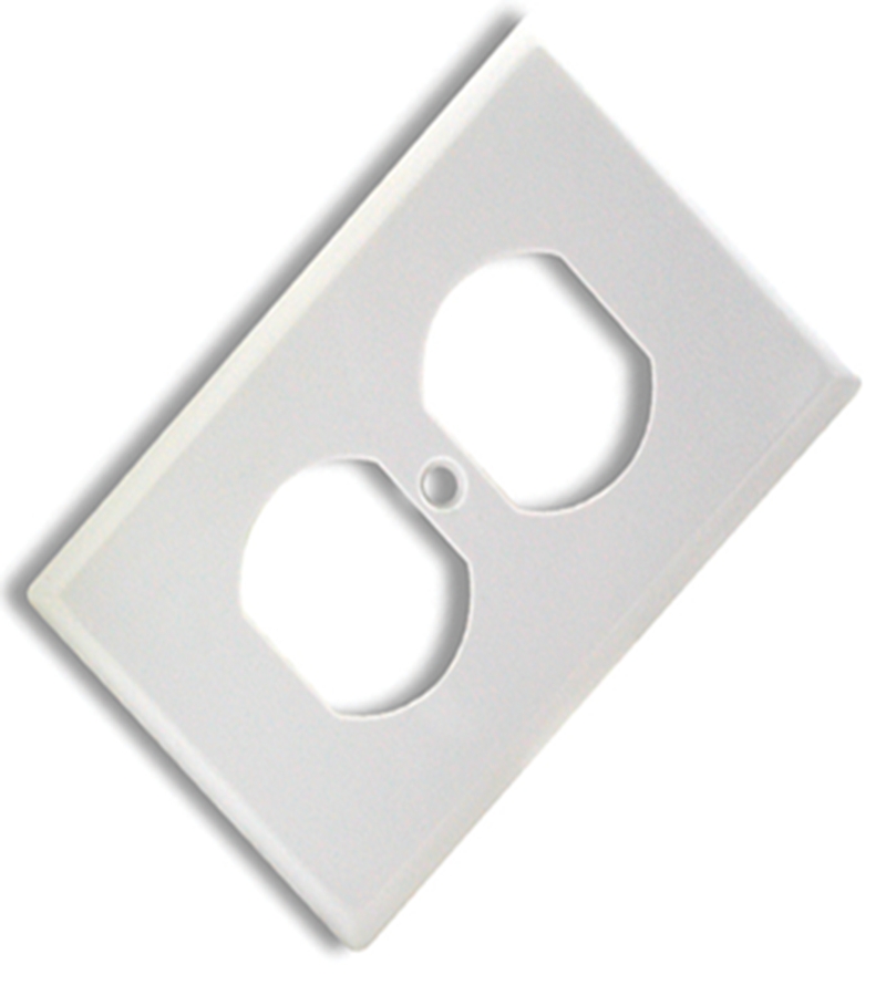 Tapa eléctrica receptáculo doble crema
