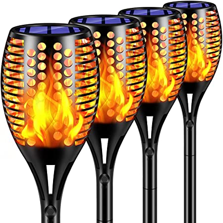 [T-SYB023] Jardin solar plástico tipo flama, luce como fuego real pero de manera solar, crea belleza en tu jardin