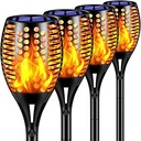Jardin solar plástico tipo flama, luce como fuego real pero de manera solar, crea belleza en tu jardin