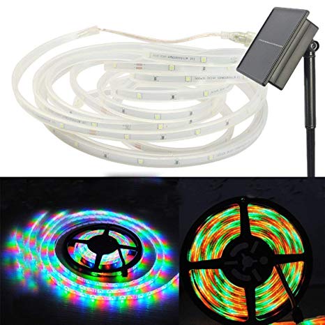 CINTA  SOLAR LED 16 PIES MULTICOLOR ip44, PERFECTA PARA DECORACION EXTERIOR