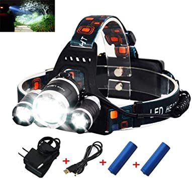 [T-FR2000] Head lamp, recargable, 3 LED 2,000lm,