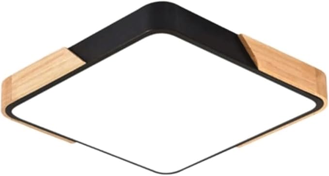 [T-44608] Hermosa LED light lampara Madera para Techo cuadrada 72W (3 color luz)