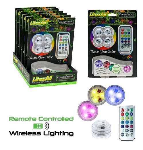 Waterproof remote control, LED PARA PISCINA paquete de 4 luces