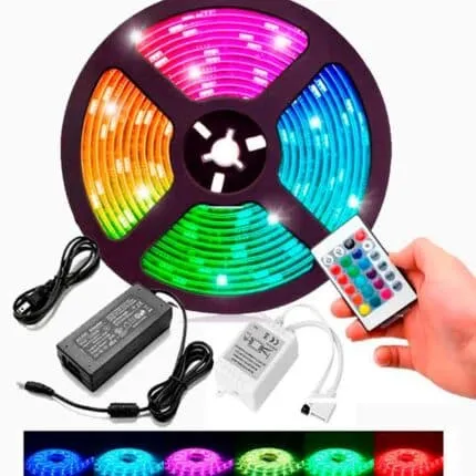 KIT CX Cinta LED RGB 5050 60LED IP65, impermeable, todo incluido