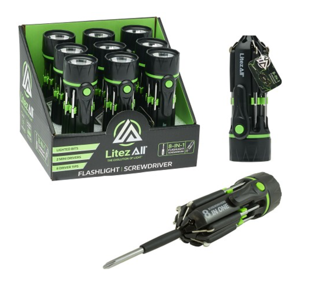 [20121 rack 9] Linterna destornillador 8 en 1 LA-8IN1 9/36 promier