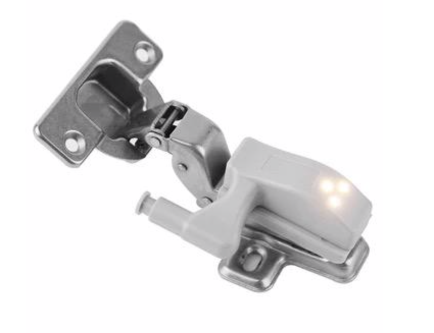 Luz para gabinete, gozne