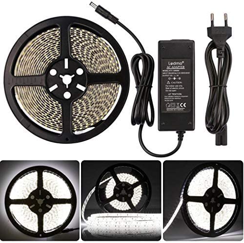 KIT Cinta led blanca 3528, 16 pies ip44 stripe rk