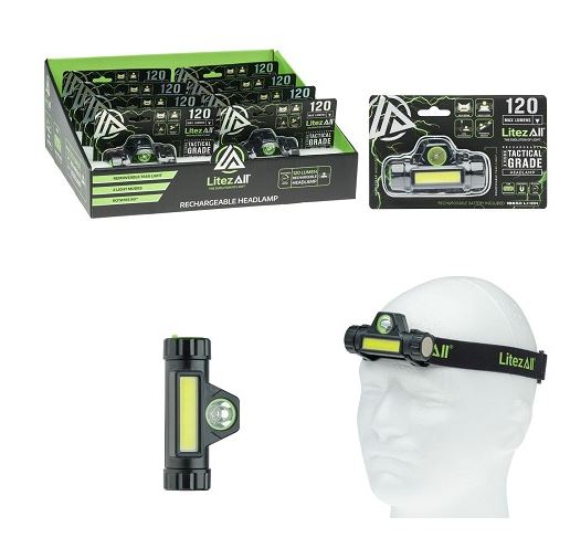 [24655 RCHHL1] Rechargeable dual mode headlamp