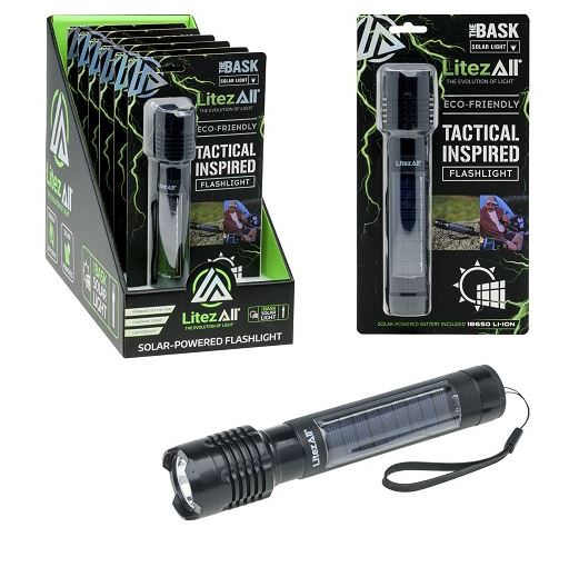 Bask solar powered flashlight