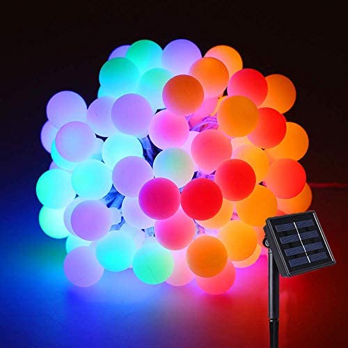 [3345 CXW782] Luz Decoracion Navidad Mini Bolitas Solar RGB 250pcs
