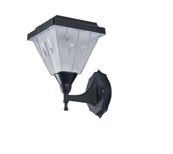 Garden wall light white or yellow cuadrada pared plastica + aluminio jardin solar