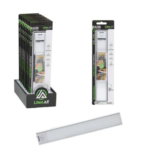 Luz bajo gabinete recargable, con sensor LA-RZR25 8/32 Promier