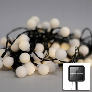 Luz Decoracion Navidad Mini Bolitas Solar BLANCO 250pc