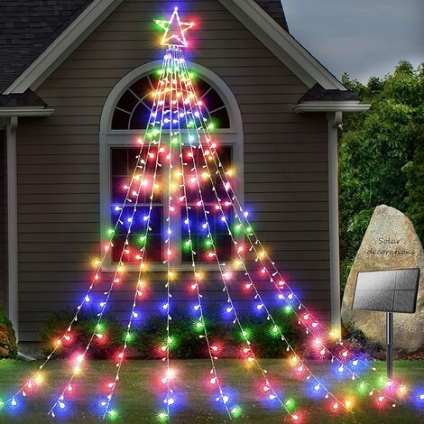 [33589] Arbol solar de navidad exterior RGB 10 PIES