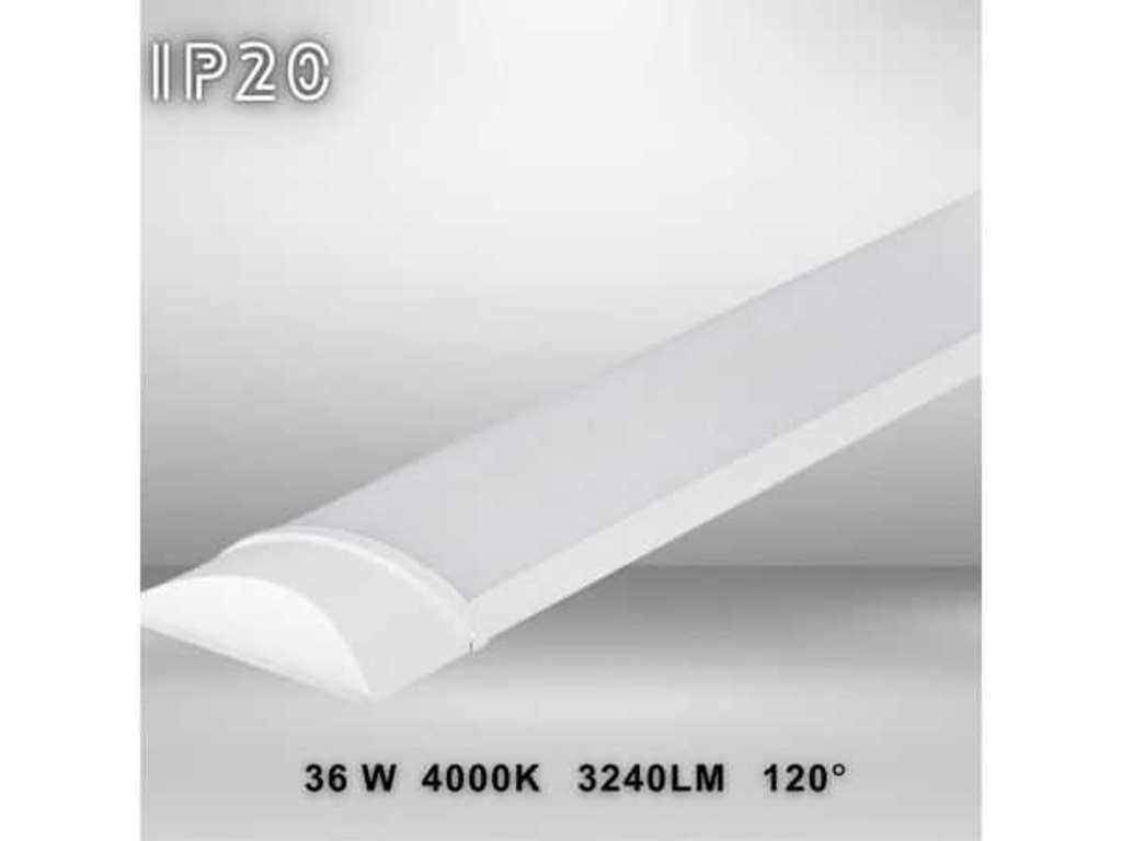 LAMPARA SLIM LED TIPO TUBO OVALADA 4 pies t8 36W 110V