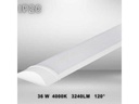 LAMPARA SLIM LED TIPO TUBO OVALADA 4 pies t8 36W 110V
