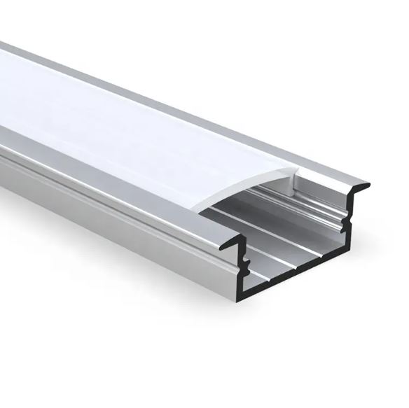 LED Aluminio barra hueca para strip 8 Pies, BARETA canal para LED
